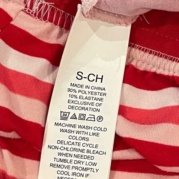 RED-PINK-WHITE Striped Jogger Style Leisure Pants Women Size Small - Picture 4 of 4